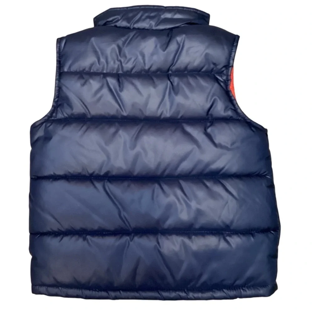 Boy’s OshKosh B’gosh Navy & Red Warm Puffer Vest with Pockets,‎ Size 3T